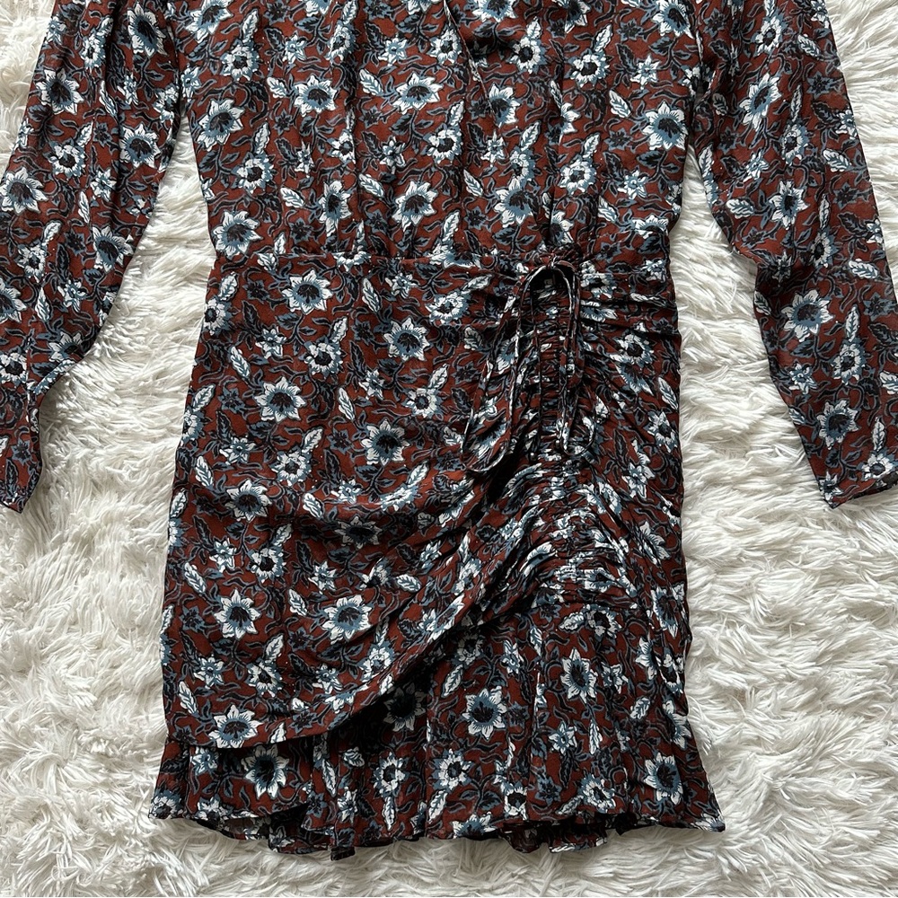 Veronica Beard Anjali Floral Mini Dress Silk Size 4 - Picture 7 of 12